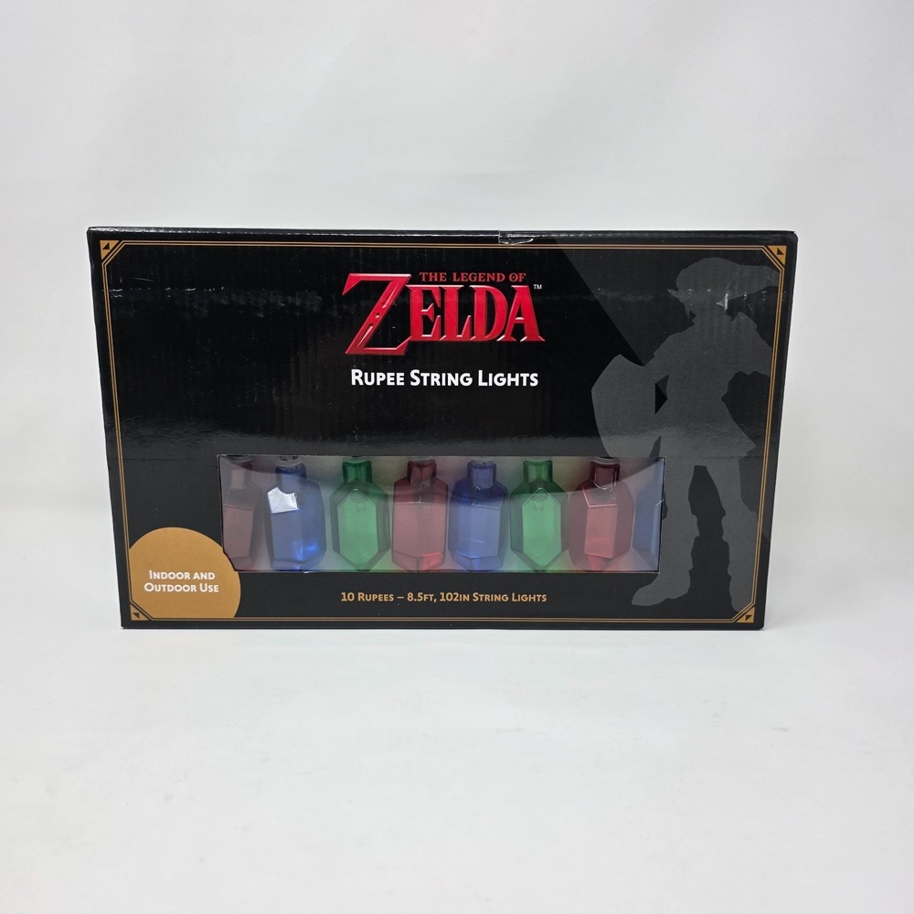 The Legend of Zelda 10 Rupee String Lights 8.5ft Red‎ Green Blue Indoor Outdoor